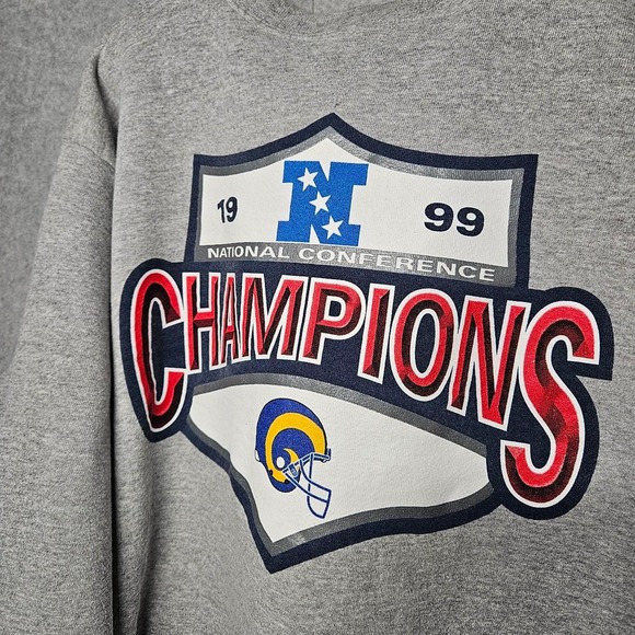 NFC Championship Pullover Sweatshirt 1999 Rams Champions - Picture 2 of 8